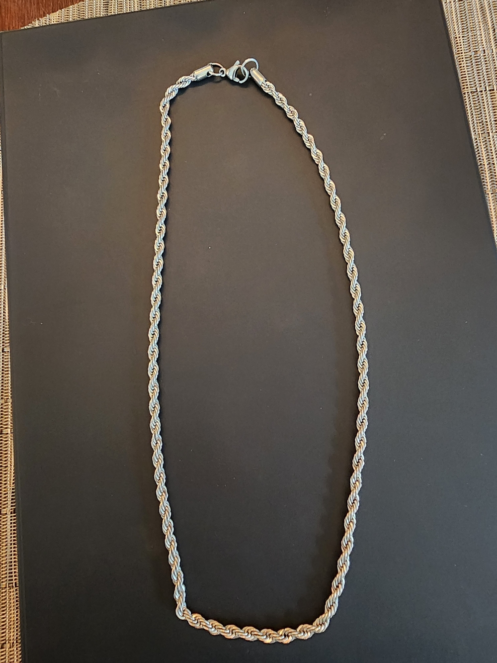 Classic Stainless Steel Rope Chain Necklace